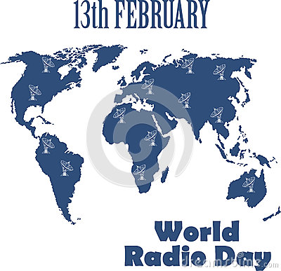 13th February World Radio Day Vector Illustration