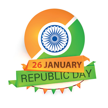 Greeting card for Indian Republic Day celebration.