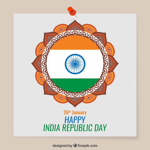 26th January Happy India Republic Day Card