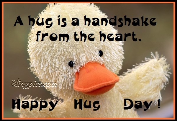 A Hug Is A Handshake From The Heart Happy Hug Day Card