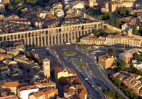 Adorable Aerial View Of The Aqueduct Of Segovia