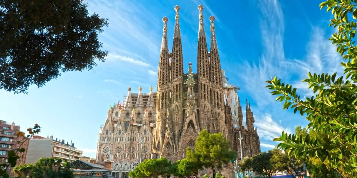 Adorable View Of The Sagrada Familia