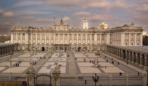 Aerial Shot Of The Royal Palace Of Madrid