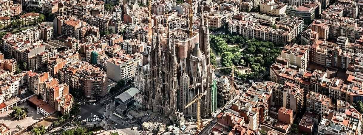 Aerial View Of The Sagrada Familia