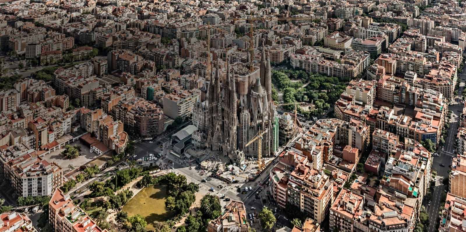 Aerial View Of The Sagrada Família