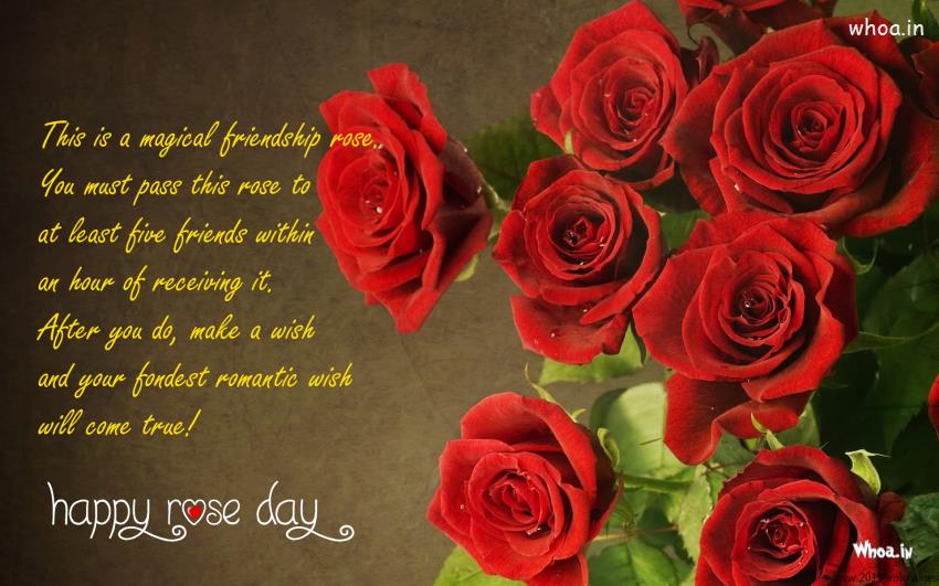 After You Do, Make A Wish And Your Fondest Romantic Wish Will Come True Happy Rose Day Card