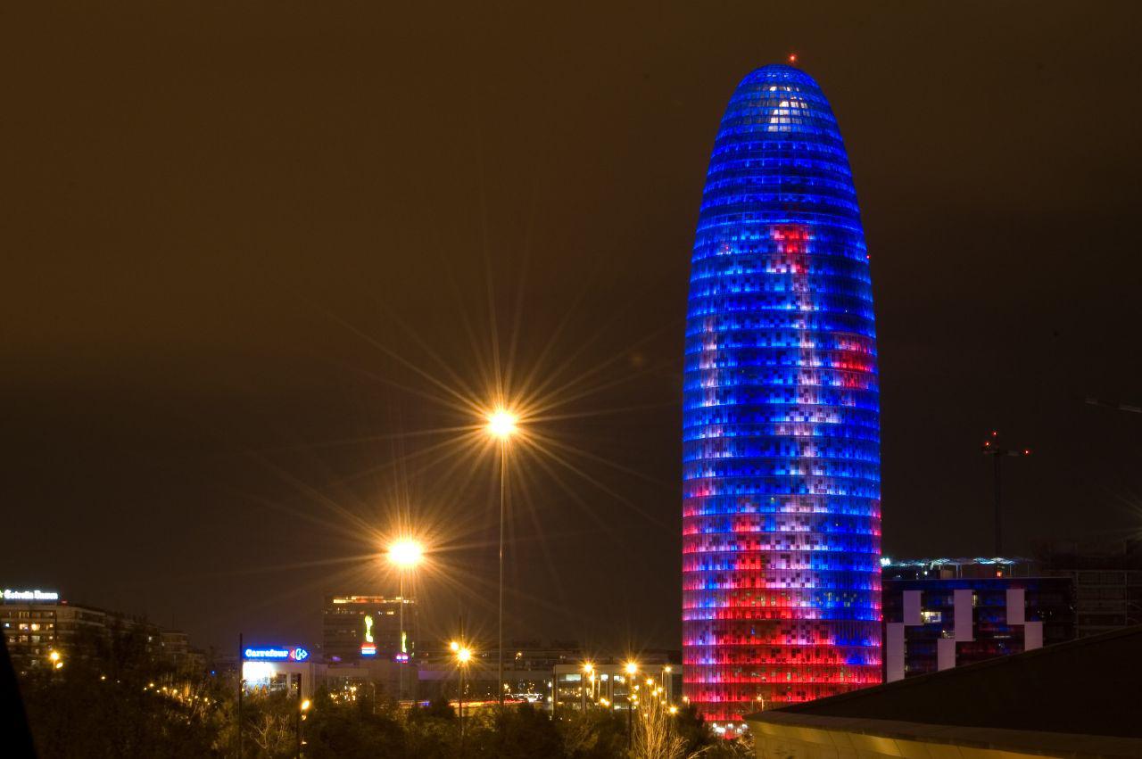 Agbar Tower With Night Lights
