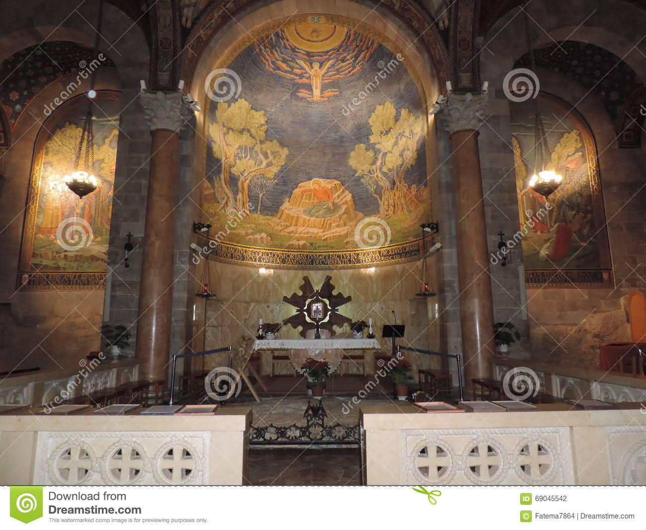 Altar Of The Church Of All Nations In Jerusalem