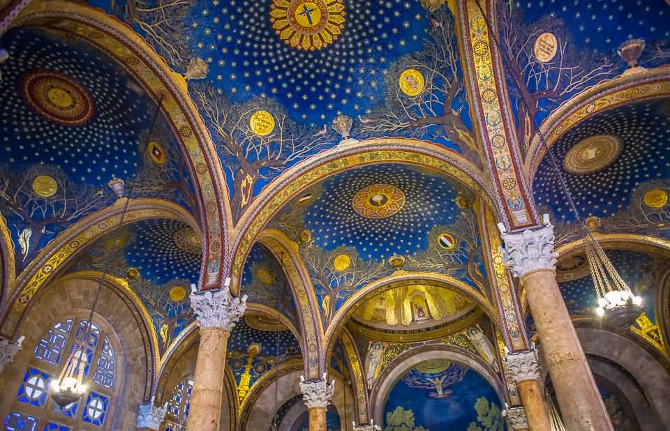 Amazing Ceiling Architecture Inside The Church Of All Nations