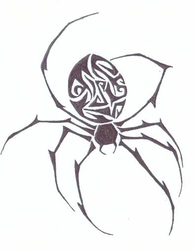 Amazing Tribal Spider Tattoo Design