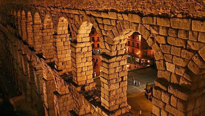 Aqueduct Of Segovia Night View