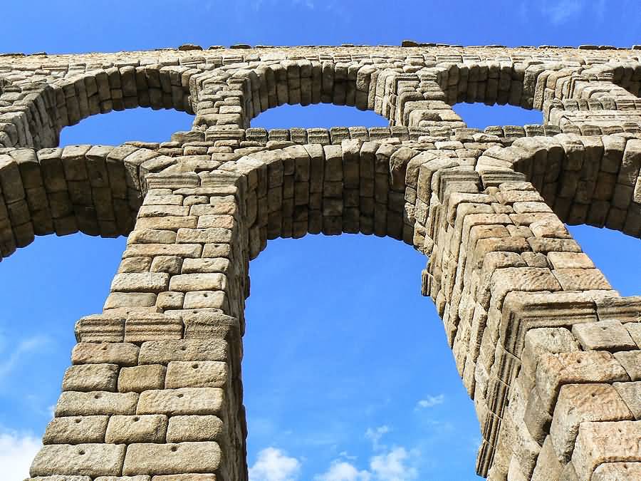 Aqueduct Of Segovia View From Below