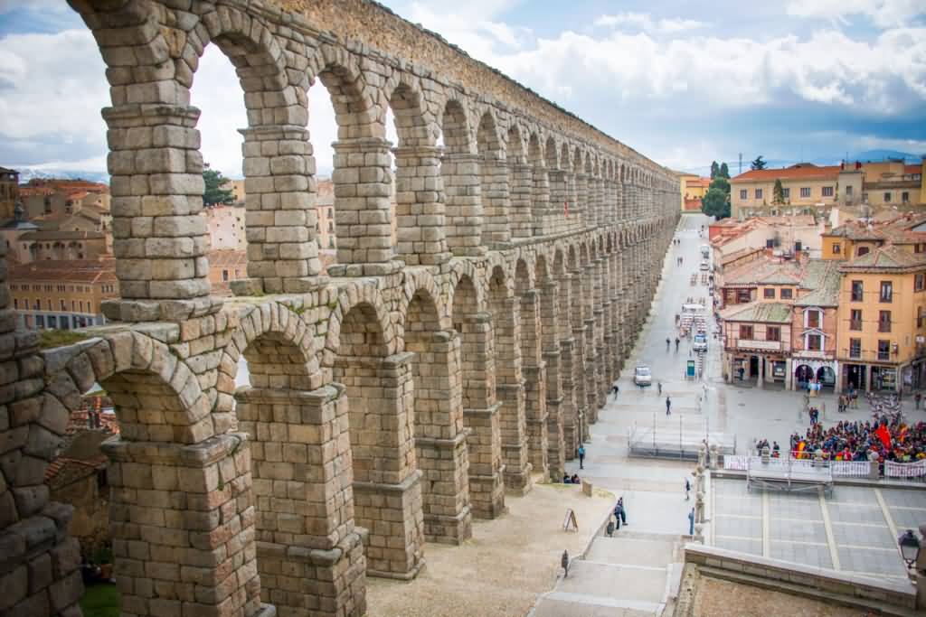 Aqueduct Of Segovia View
