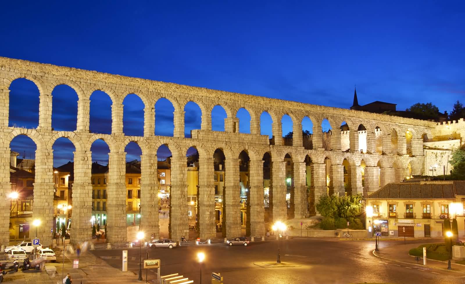 Aqueduct of Segovia At Night