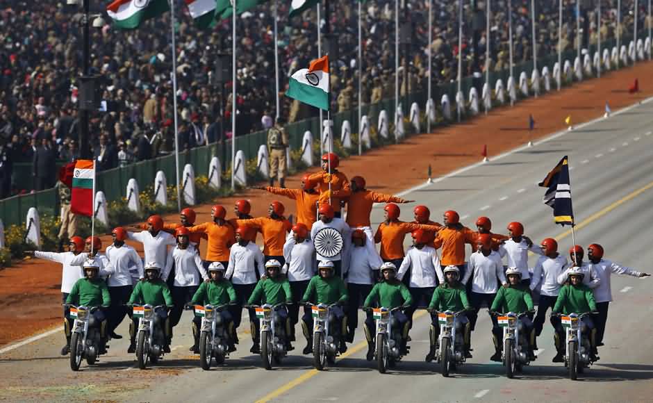 Army Men Showing Stunts During Republic Day Parade