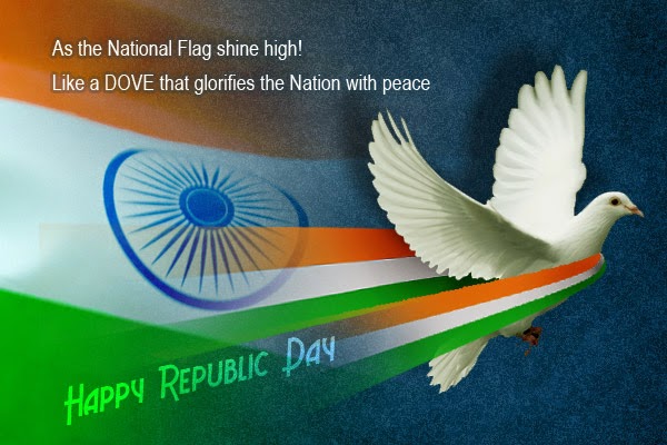 As The National Flag Shine High Like A Dove That Glorifies The Nation With Peace Happy Republic Day Flying Dove With Tri Color Flag