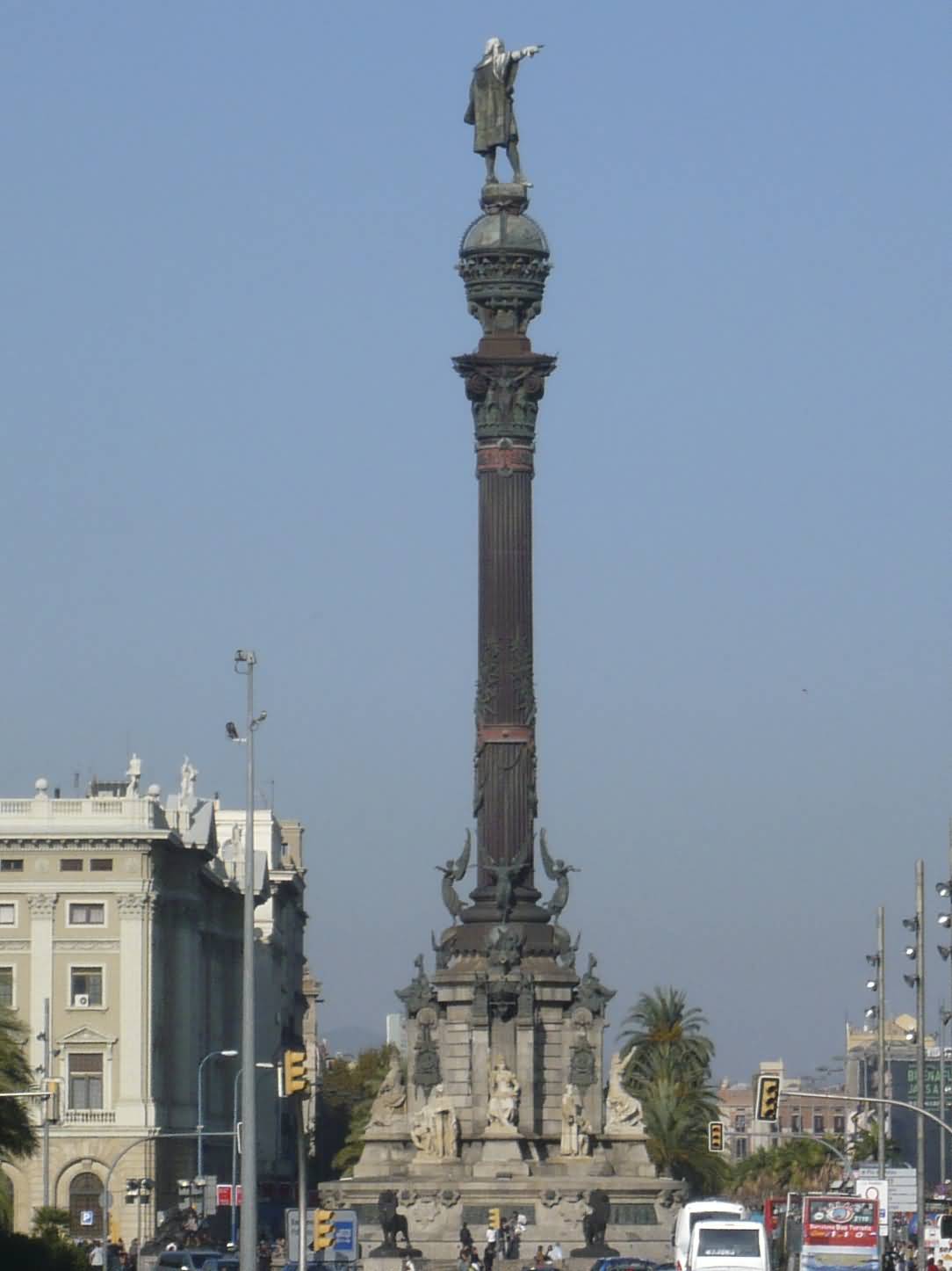 Back View Of The Columbus Monument