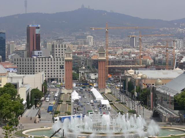 Barcelona View From Palau Nacional