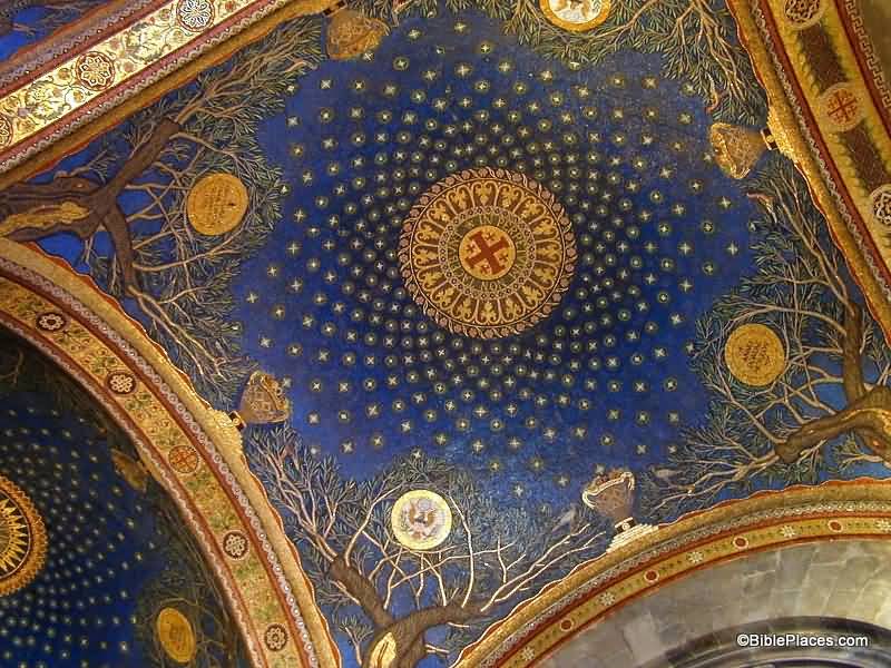 Beautiful Ceiling Art Work Inside The Church Of All Nations