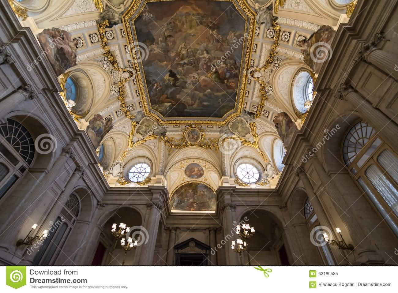 Beautiful Interior View Of The Royal Palace Of Madrid