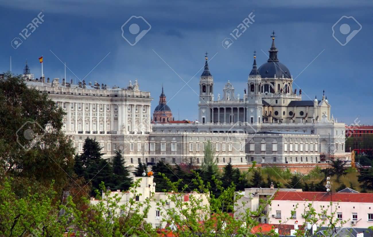 Cathedral Of Almudena And The Royal Palace Of Madrid