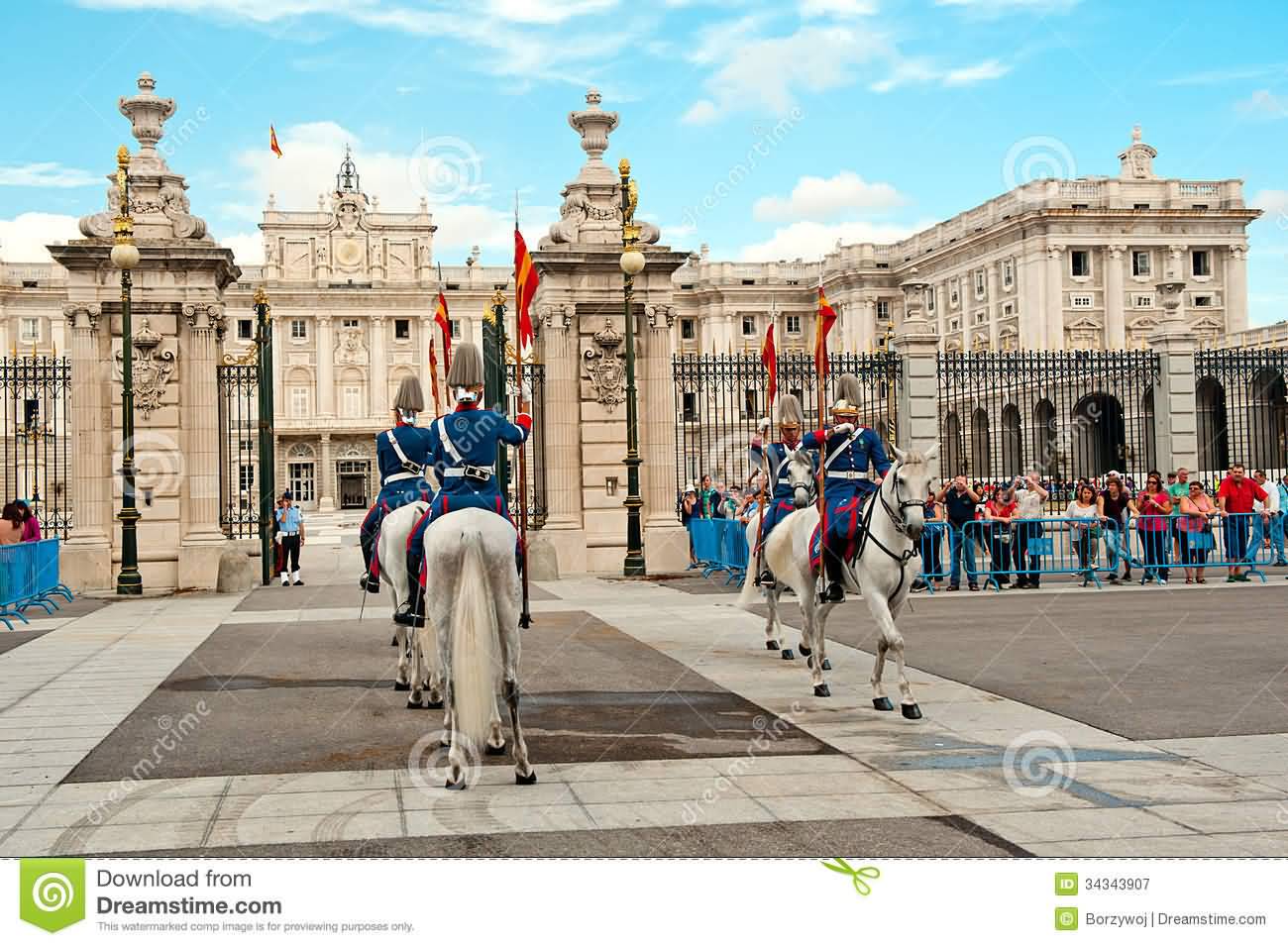 Changing Of The Guard At Royal Palace Of Madrid