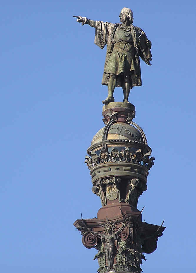 Christopher Columbus Monument In Barcelona