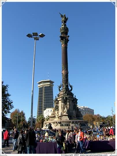 Christopher Columbus Statue On Columbus Monument