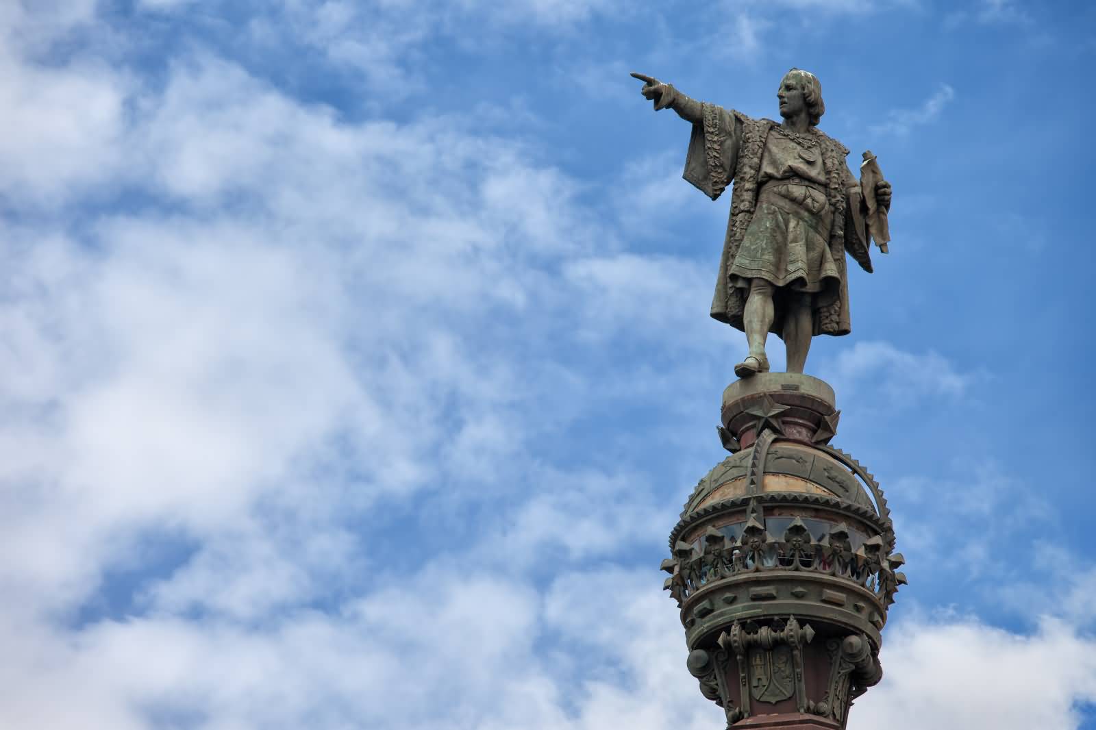 Christopher Columbus Statue On The Columbus Monument