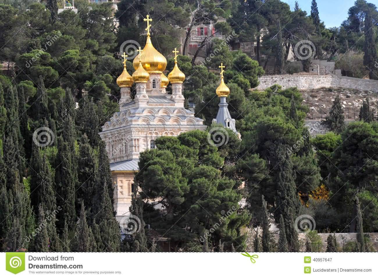 Church Of Mary Magdalene In Mount Of Olives In Jerusalem, Israel
