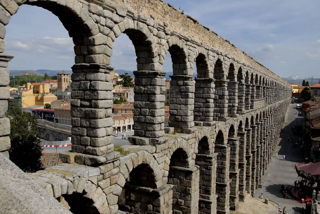Closeup Of The Aqueduct of Segovia
