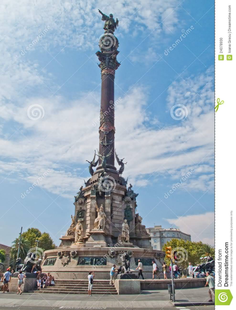 Columbus Monument In Barcelona