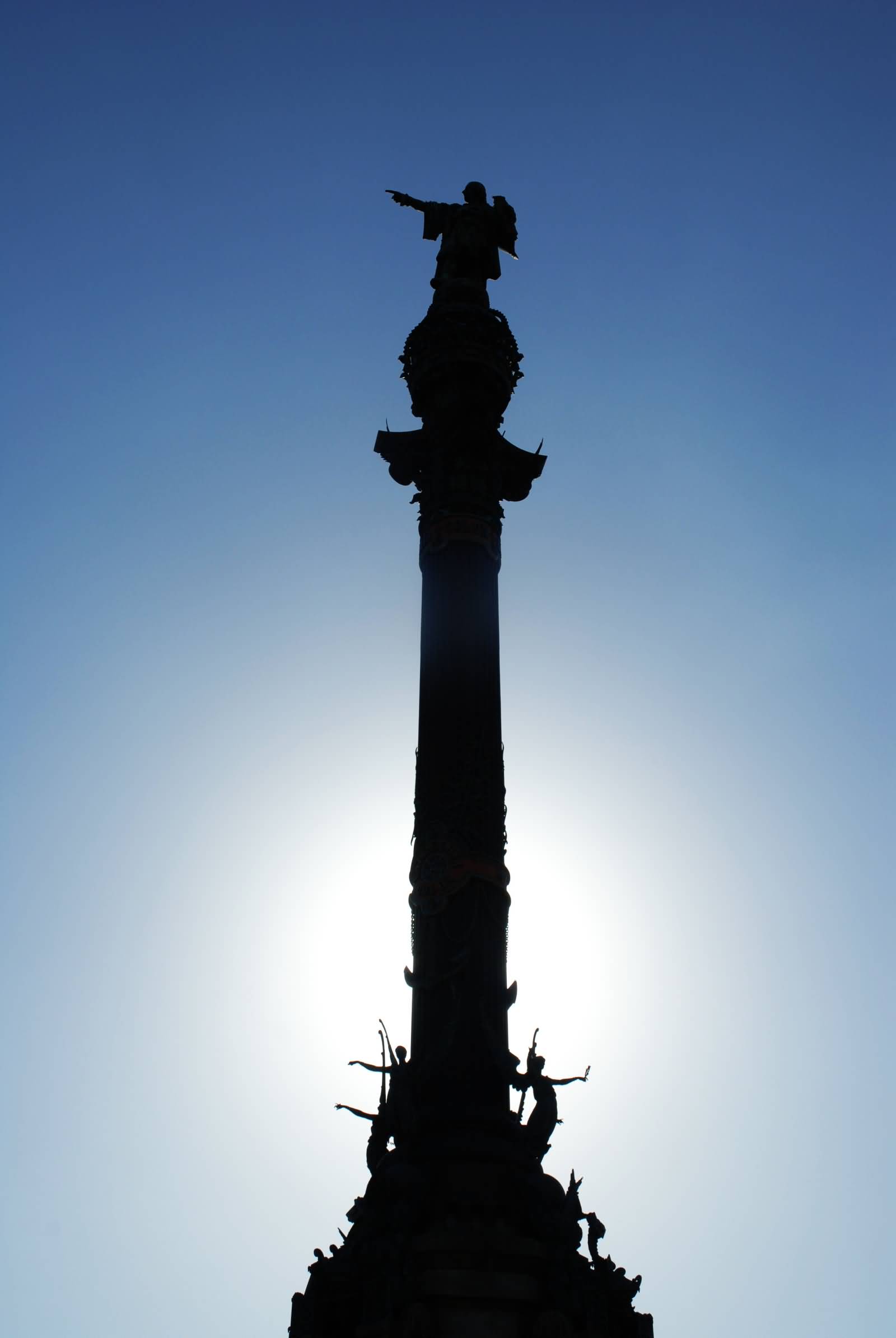 Columbus Monument Silhouette View