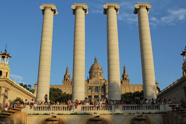 Columns And Palau Nacional View