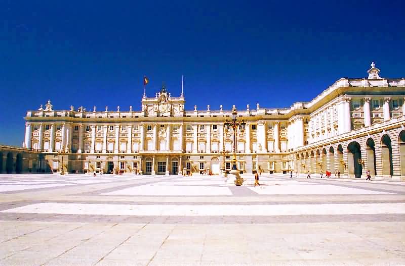 Courtyard Of The Royal Palace In Madrid