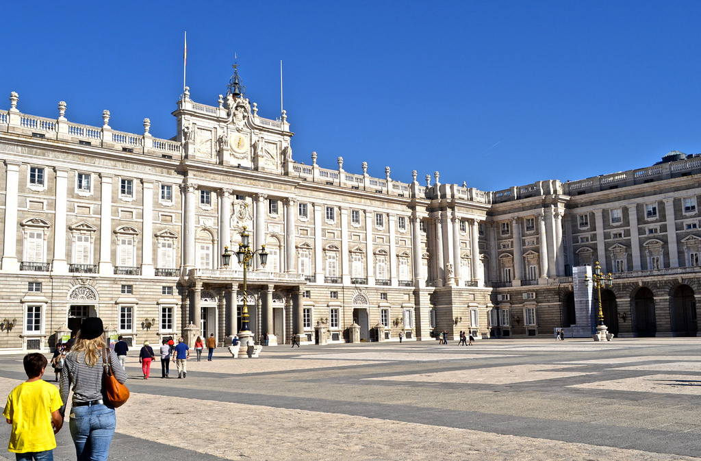Courtyard Of The Royal Palace Of Madrid