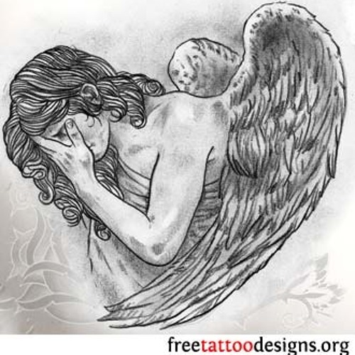 Crying Angel Tattoo Design