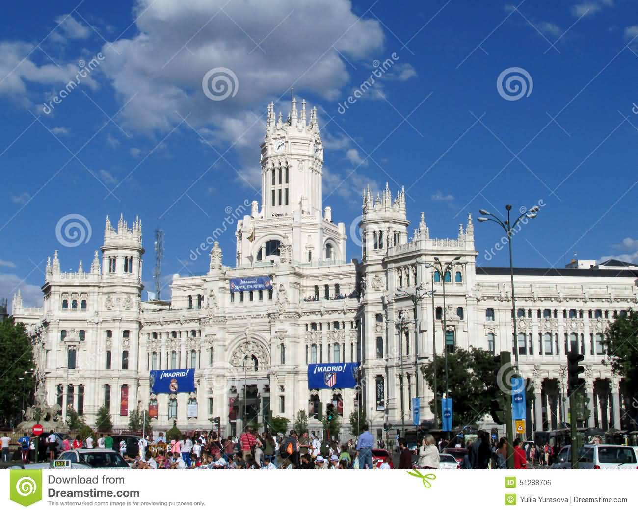 Cybele Palace On Plaza de Cibeles In Madrid