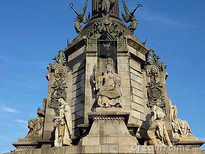 Details Of Pedestal Of Columbus Monument
