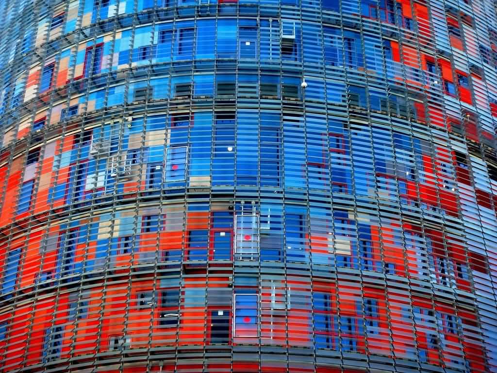 Details Of Torre Agbar In Barcelona