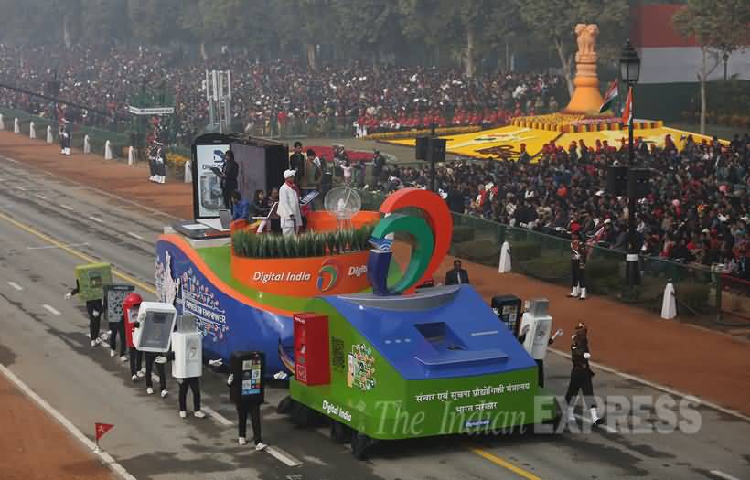 Digital India Float During Republic Day India Parade
