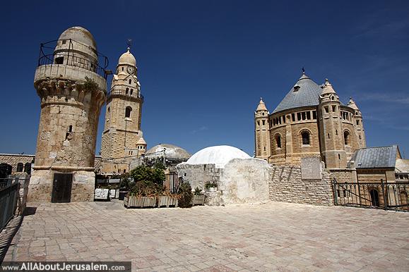 Dormition Abbey And Nabi Daud Mosque On Mount Zion