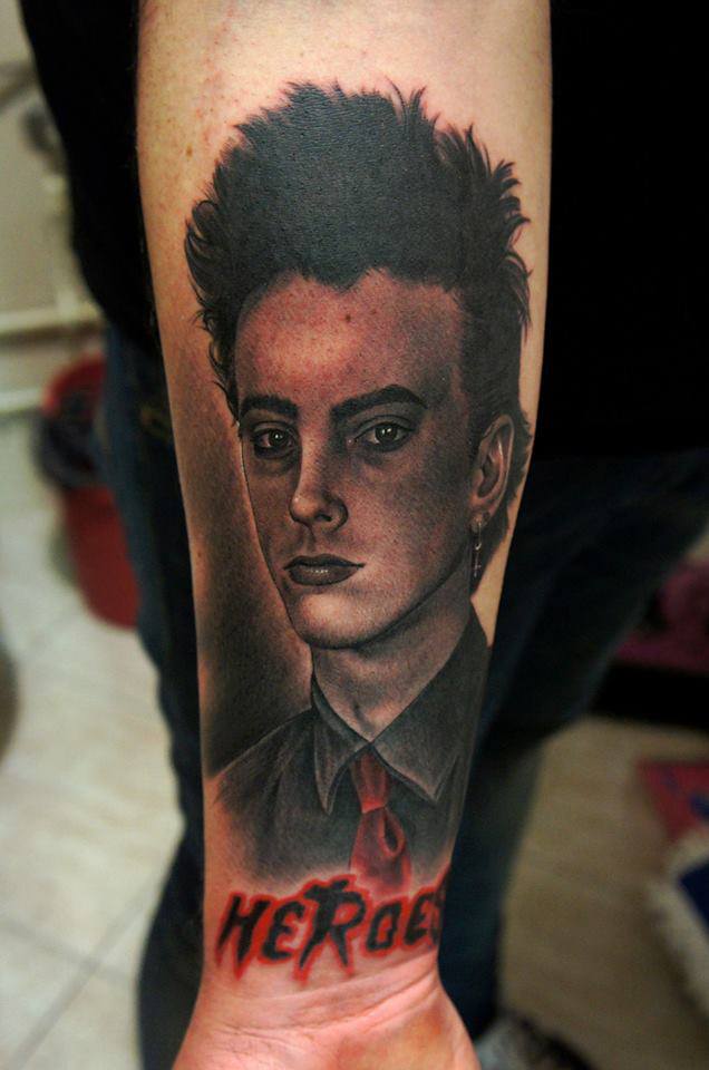 Eduardo Benavente Portrait Tattoo On Forearm