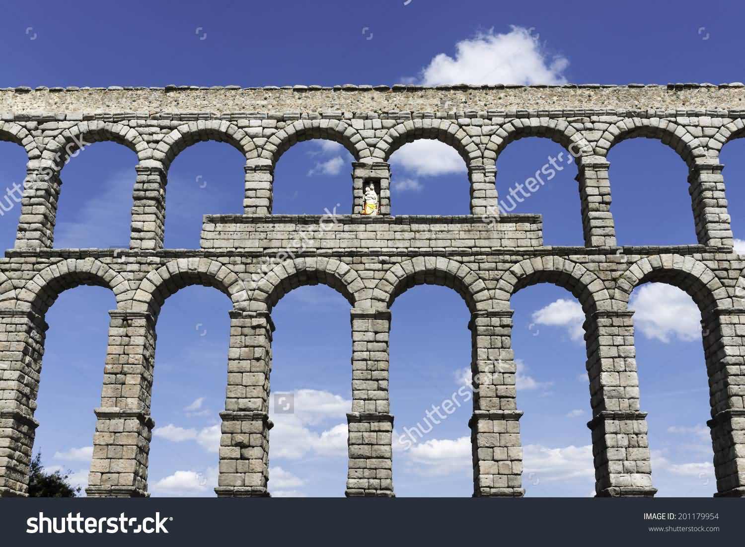 Famous Aqueduct Bridge Of Segovia
