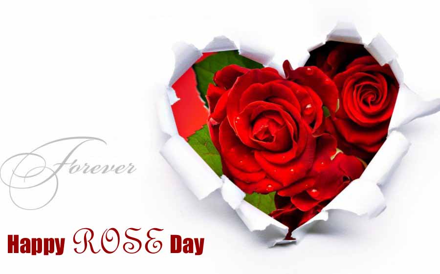 Forever Happy Rose Day Heart Roses