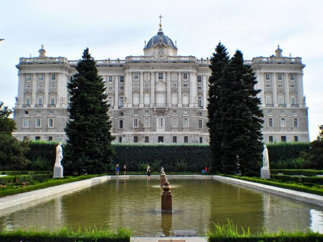 Fountain On The Backside Of The Royal Palace Of Madrid