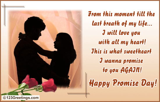 From This Moment Till The Last Breath Of My Life I Will Love You With All My Heart Happy Promise Day