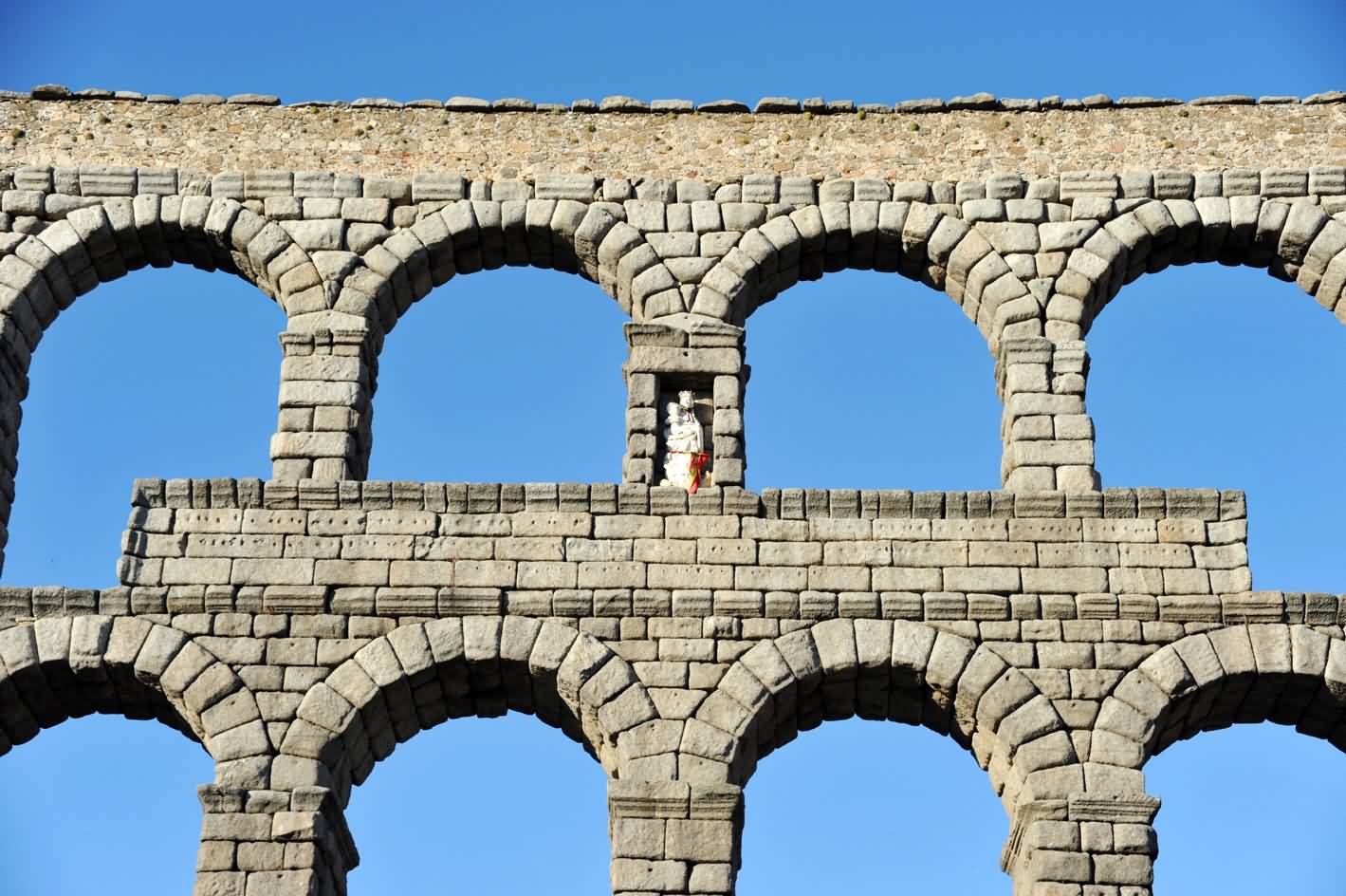 Front Of The Aqueduct Of Segovia