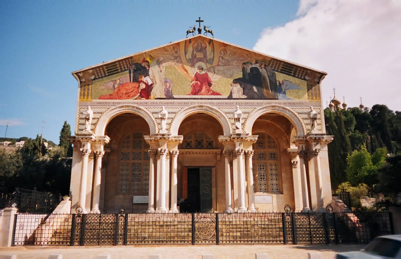 Front View Of The Church of All Nations