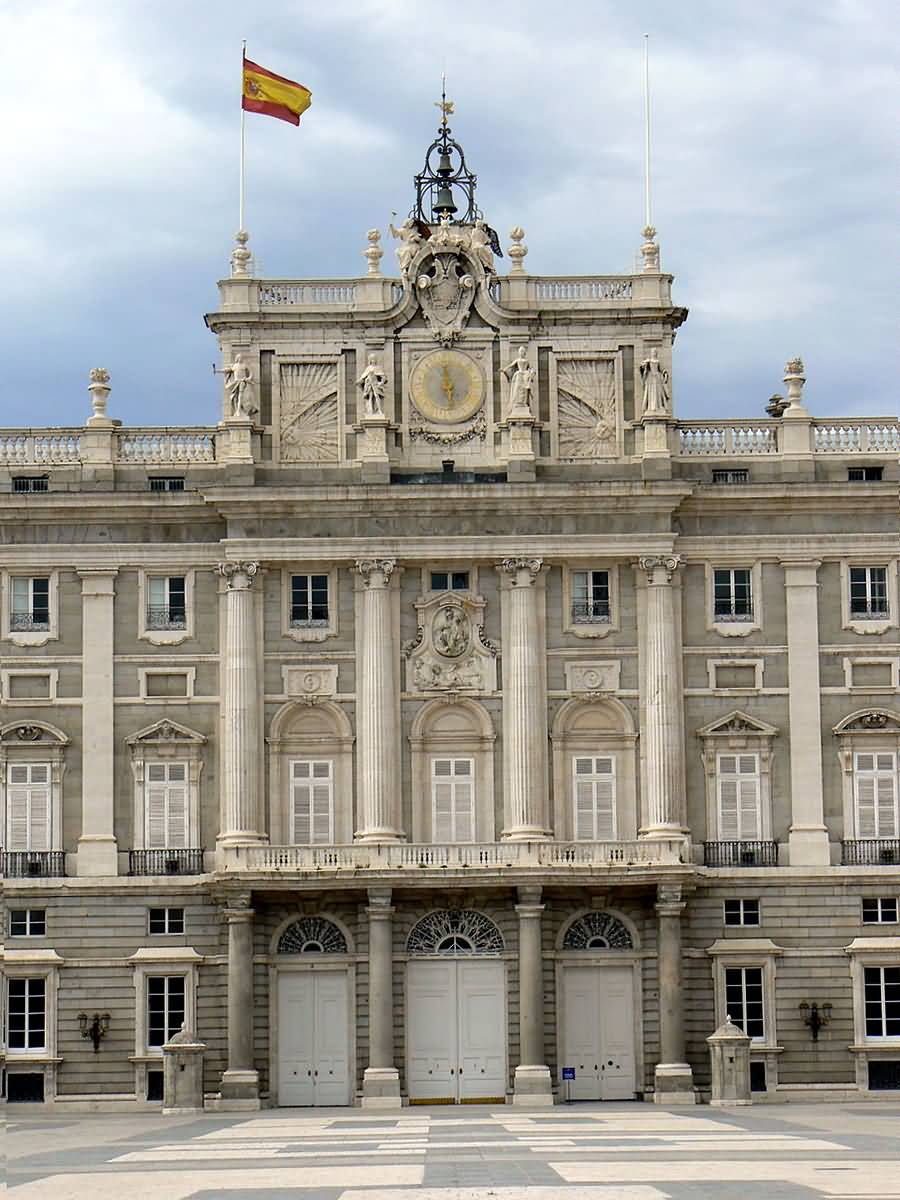 Front View Of The Royal Palace Of Madrid